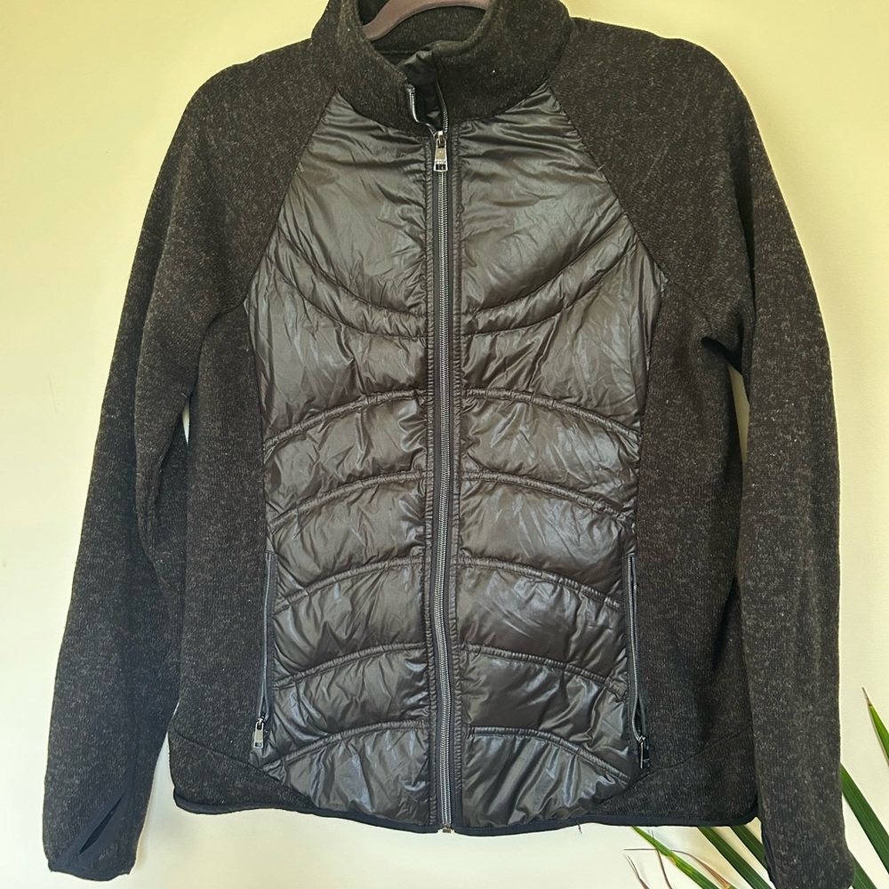 London Fog Women's Black and Gray Puffer Jacket